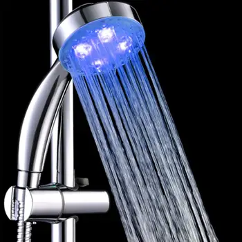 

Stainless Steel Shower Head RGB 3 Mode Nozzle Bathroom Sprinkler Economic LED Light RGB Beautiful Bath Sprinkler Riginality