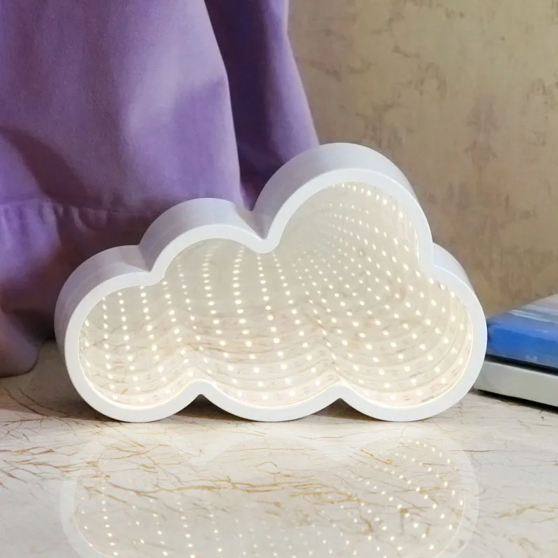 3D новинка светодиодная сказочная туннель белый ночсветильник Сердце Звезда