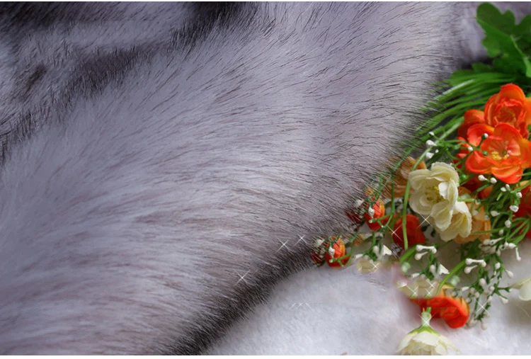 Высококачественный краситель на концах имитация лисьего меха, шапки шарфы Материал, искусственный мех Ткань 18 см* 80 см/шт