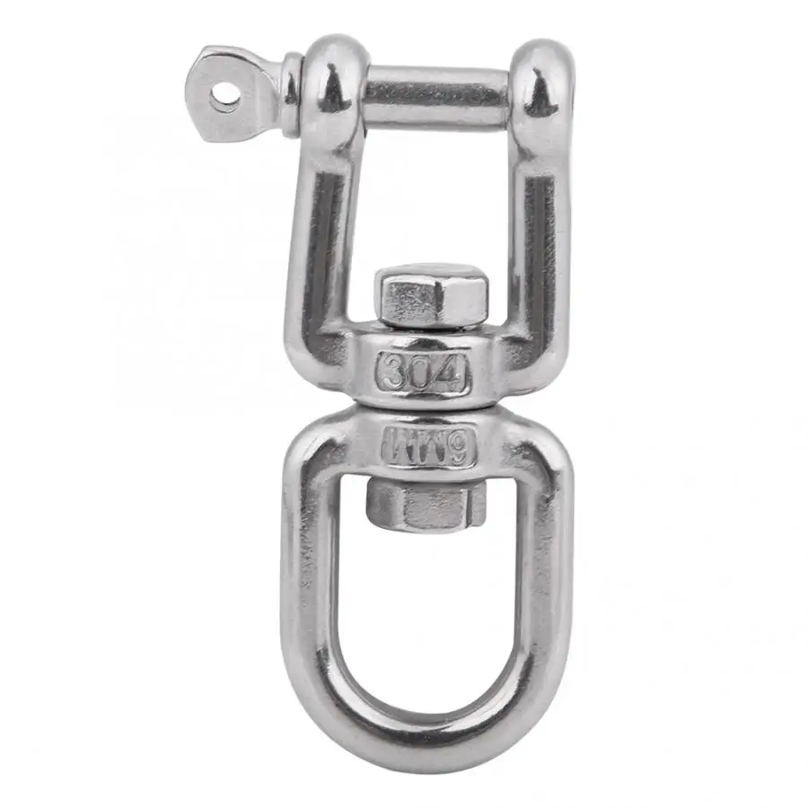 1 pcs M12 Thickness 304 Stainless Steel Double End Eye Swivel Hook Shackle