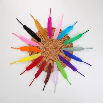 

500PCS 10-15cm Dyed Multicolor Goose Feathers Fluffy Wedding Dress DIY Jewelry Decoration Decorative Accessories