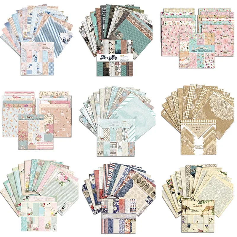 

6*6 Inch 12 Patterns/Set Craft Pattern Paper For Scrapbooking Background Decoration Paper Pad Cardstock Making DIY Scrapbooking