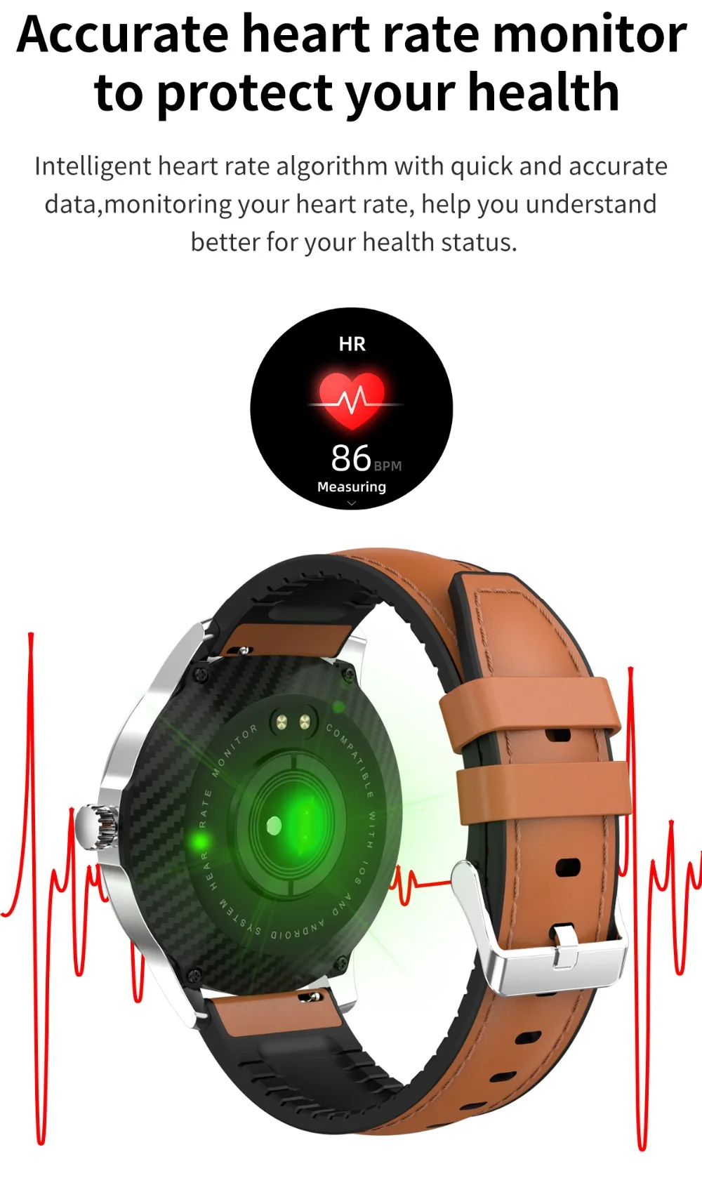 2020 K15 Smart Watch Men New Rolling menu fitness sports tracker Temperature smarthwatch Changable Strap For Android IOS Phone (11)