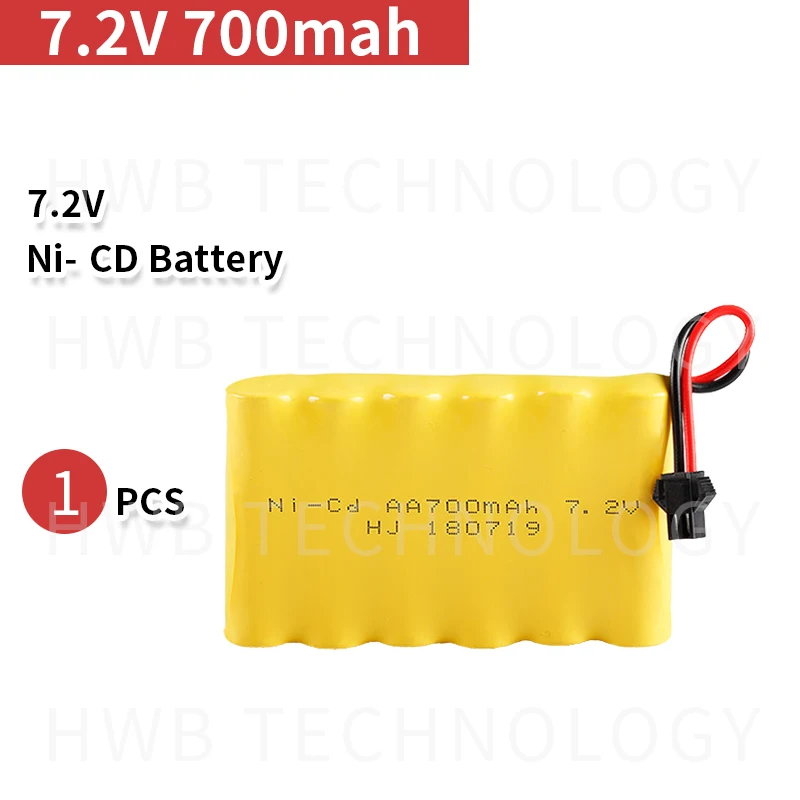 

7.2v battery 700mah ni-cd 7.2v aa battery nicd batteries pack ni cd rechargeable for RC boat model car electric toys tank