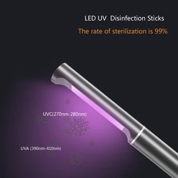 

Portable UV Sterilizer Light Tube Handheld UV Lamp For Travel loset Shoe Wardrobe Cleaning Tool USB charging