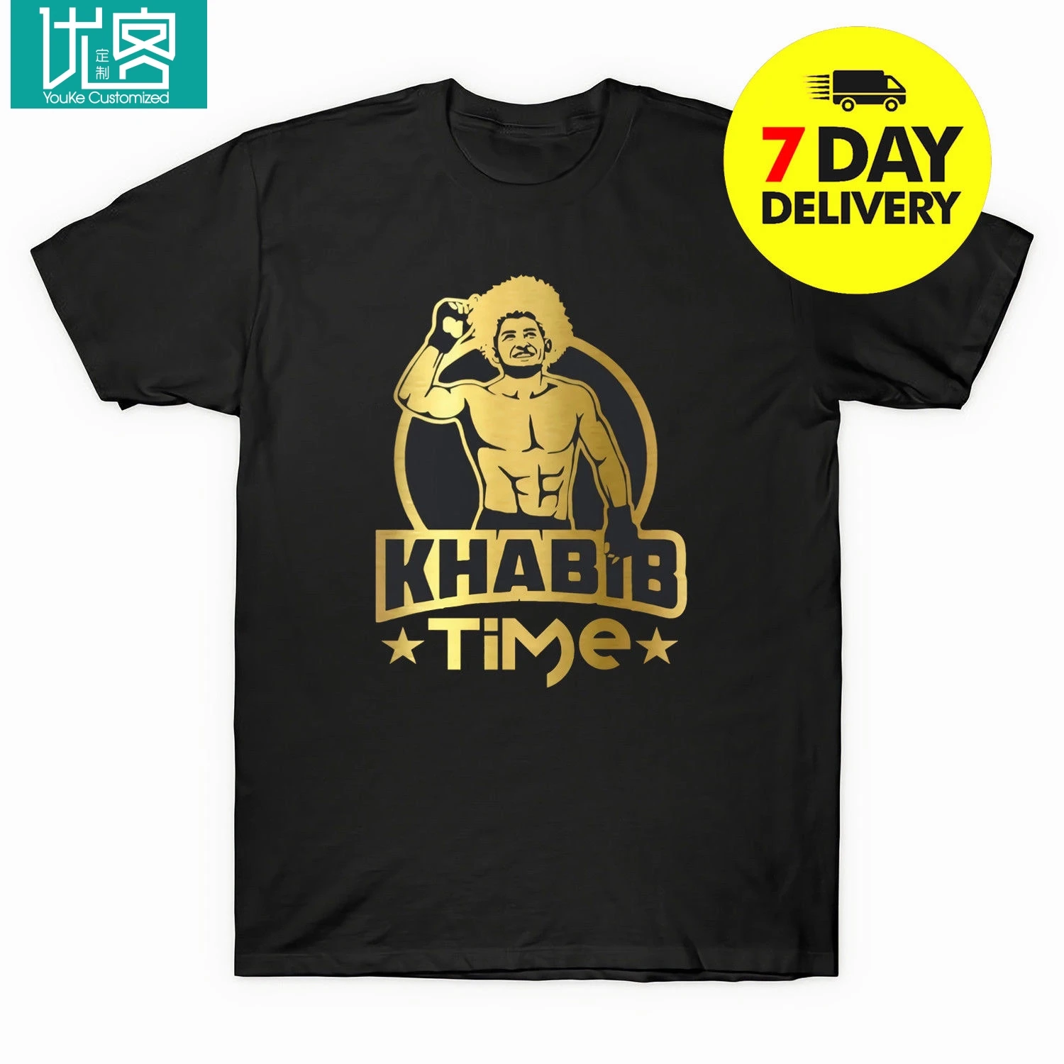 

Khabib Time Khabib Nurmagomedov The Eagle Khabib VS Conor Men's T-Shirt Cool Casual pride t shirt men Unisex Fashion tshirt