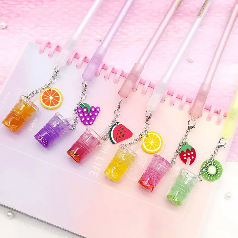 

36PCS Creative Chilled Juice Pendant Medium Gel Pen Small Fresh Fruit Signature Stationery