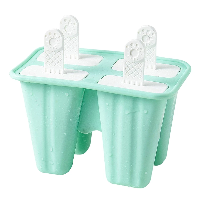 Формы для мороженого 4 шт. силиконовые формы для льда Bpa бесплатные Формочки Для Мороженного «фруктовый лед» многоразовые легко вынимается льдогенератор