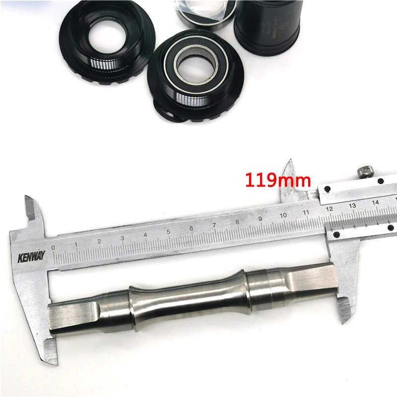 Description Picture 5 of item3 colors ultralight Titanium square taper bottom bracket 119mm for Brompton bike