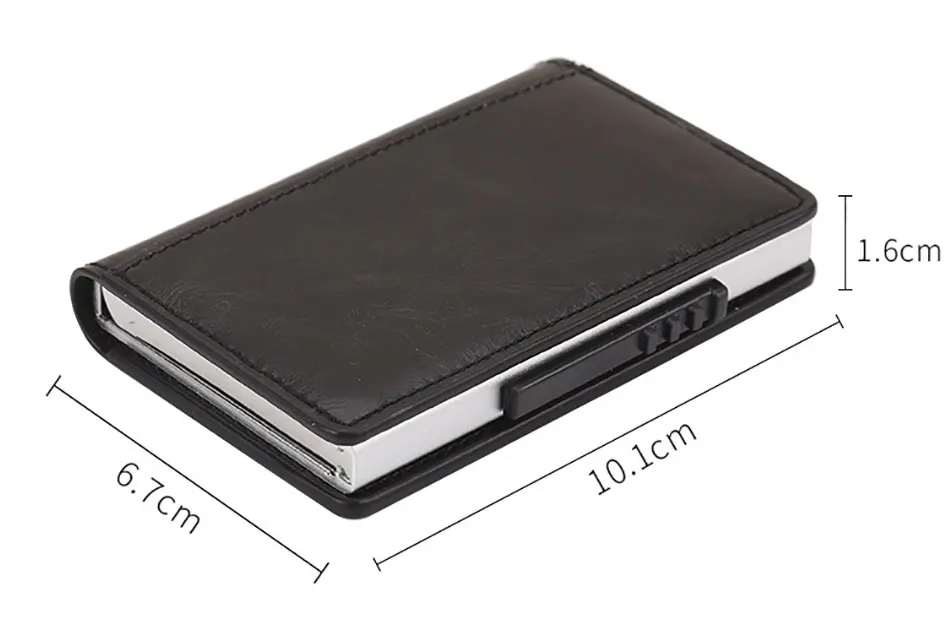 DIENQI карбоновый кожаный держатель для карт Aluminiuml RFID блокирующая Кредитная карта сумка кошелек для денег автоматический винтажный магический магнитный держатель для карт