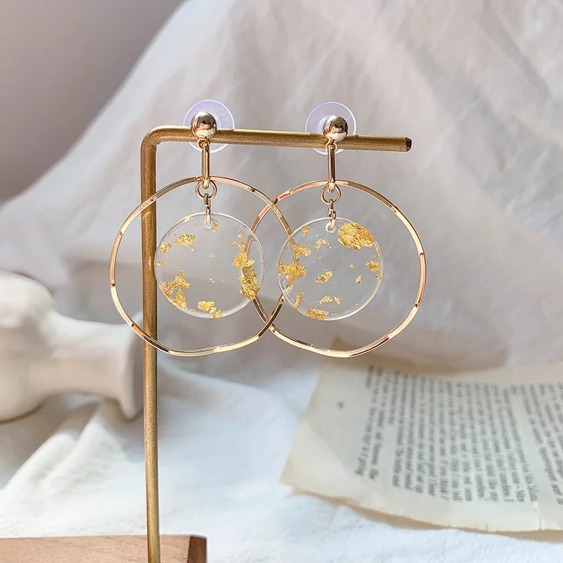 Pierced Vntage Gold Circle Earrings Fashion Jewelry Wholesale