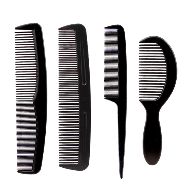 Stylist Anti-static Hairdressing Combs,Multifunctional Hair Design Hair Detangler Comb Makeup Barber Haircare Styling Tool Set 01-1 set-4 pieces