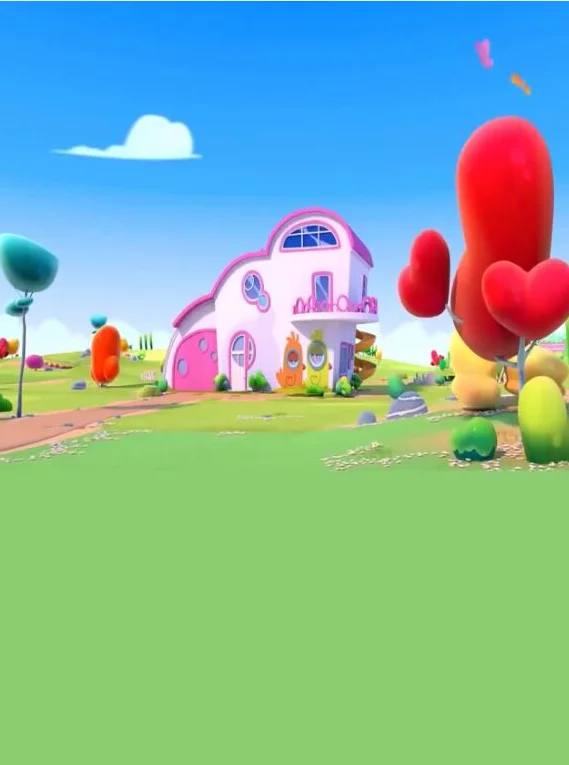 5 X7Ft Personalizzato Cleo E Cuquin Pink House Garden Sfondi Fotografici Personalizzati Fondali Da Studio Vinile 220Cm X 150Cm