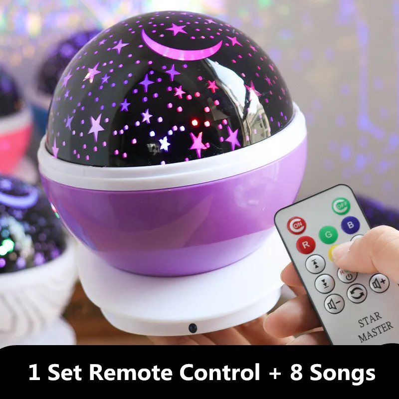 1 Set Star Light Вечерние сувениры для детей, для сна, волшебная Светодиодная лампа USB, проекционный ночник, вращающийся светильник, проектор, вращающийся, звездное небо, Звездный мастер - Цвет: 1 Set Star Light
