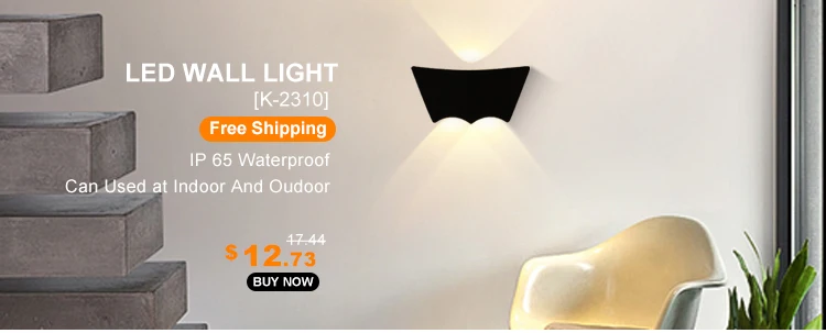 Conduziu a Luz da Parede Moderna à Prova Água ao ar Sala de Estar Ac85-265 ao ar Novo Estilo Alumínio Dwaterproof Livre Interior Lâmpada ww - wh Varanda Quintal 12 w 7 luz da parede moderna à prova dwaterproof