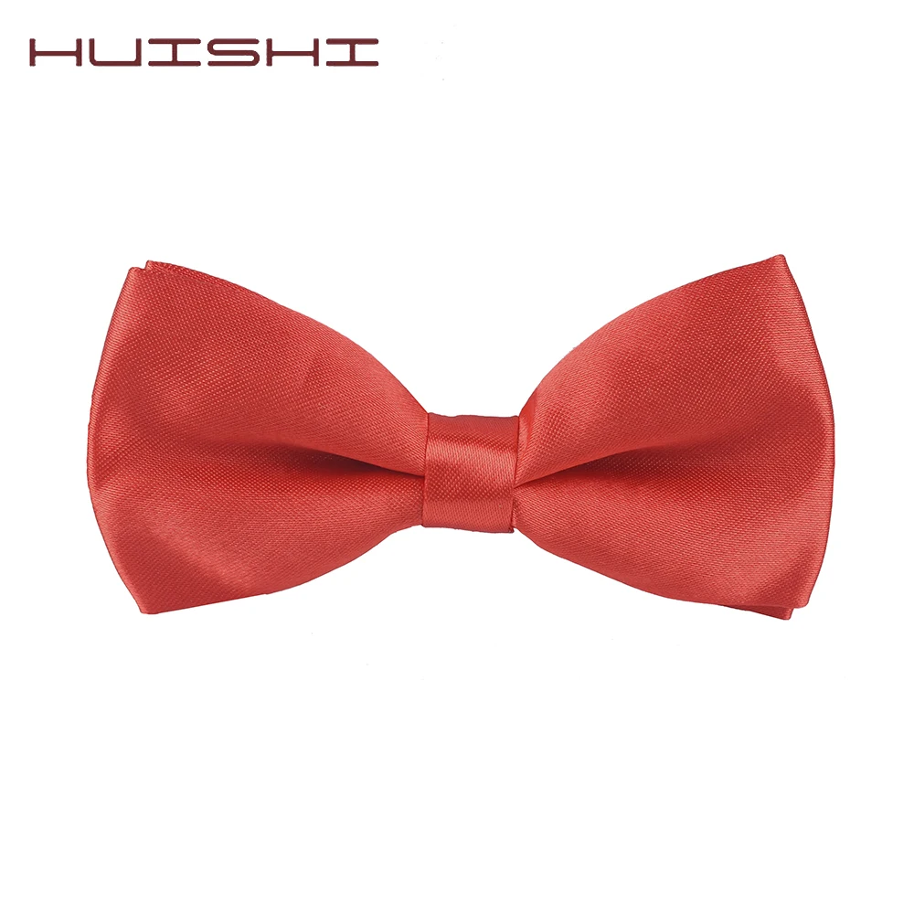 HUISHI 34 Colors Solid Fashion Bowties Groom Kids Formal Children Cravat Green Marriage Butterfly Wedding Bow ties bow tie