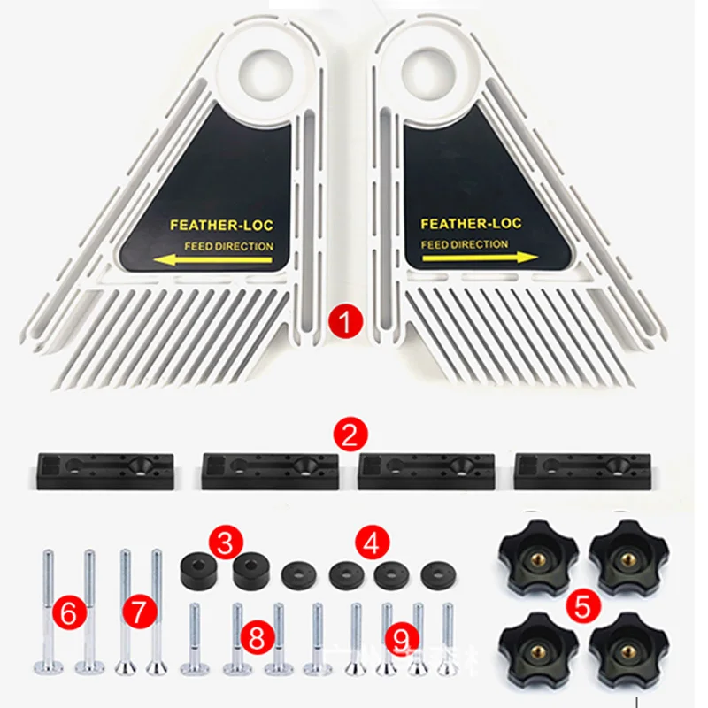 Multi-purpose carpintaria pena placa conjunto duplo featherboards