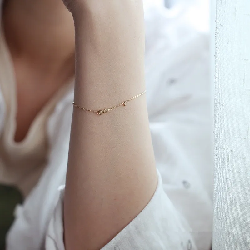 925 Sterling Silver Simple Delicate Heart Rose Flower 14k Gold Plating Bracelet Women Romantic Sweet Party Jewelry Gift - Image 4