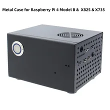 Raspberry Pi X825 соответствующий металлический чехол+ переключатель+ вентилятор охлаждения, чехол для X825 SSD& HDD SATA плата и X735 и Raspberry Pi 4 Модель B