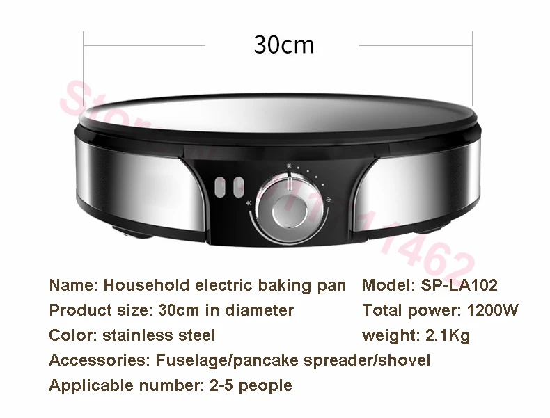 Nonstick Electric Pancakes Maker Griddle Crepe Making Pan Frying Steak Cooker Roaster Kitchen Appliances 4