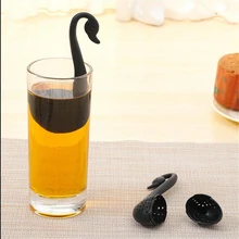 Креативное Силиконовое ситечко для чая в форме лебедя, нетоксичный чайный горшок, аксессуар, удобные кухонные принадлежности для специй