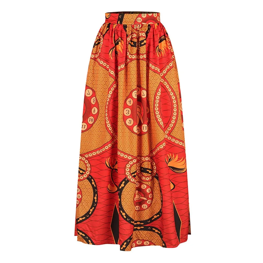 SUNGIFT Dashiki/Вечерние платья с открытыми плечами, разноцветное платье с принтом, африканская одежда для женщин, 2 предмета, 1 комплект, вечернее платье