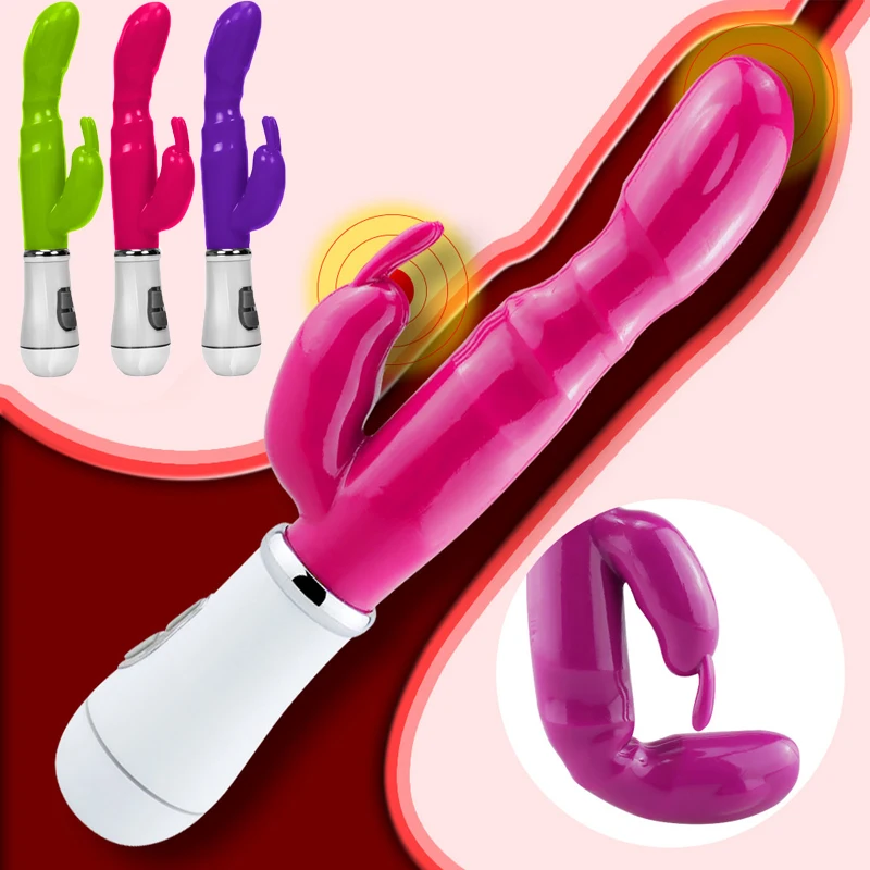 Rabbit Vibrator Стимуляция клитора массаж точки G для женщин Анальная пробка вибратор