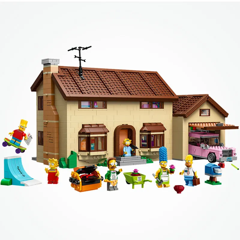 

Magic Creators City The Simpsons Bart Homer Family House The Kwik-E-Mart Set Models Building Blocks Education Toys Cities