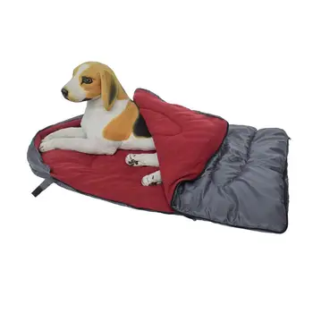

Large waterproof dog sleeping bag pet bed backpack warm dog pad with portable storage bag indoor outdoor travel 45"x29"