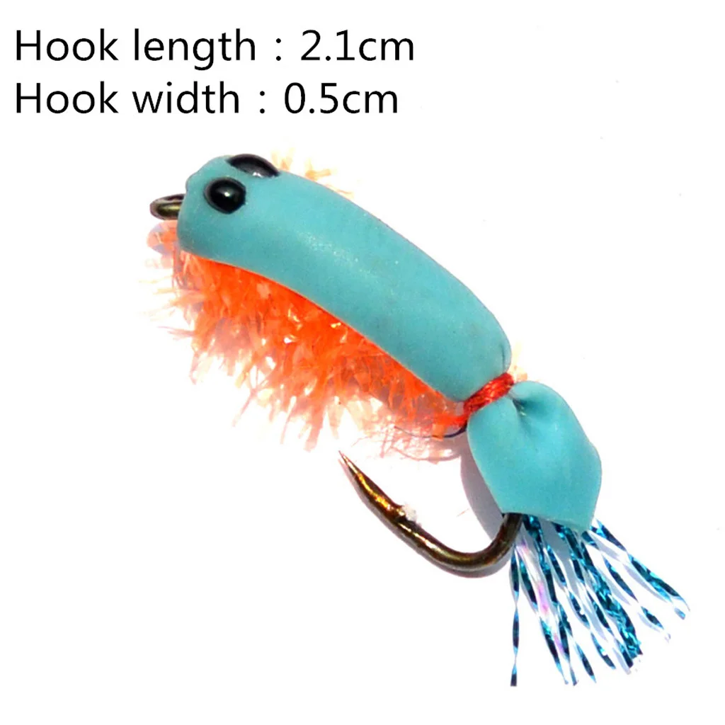 12pcs  Fishing Lures Shrimp Flies Trout Salmon Flies Artificial Insects Made Of High Quality High Carbon Steel And Feathers