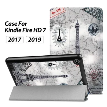 

Tablet cover case for Amazon Kindle fire HD 7 2019 folio stand case kindle fire HD 7" protective cover case 2019