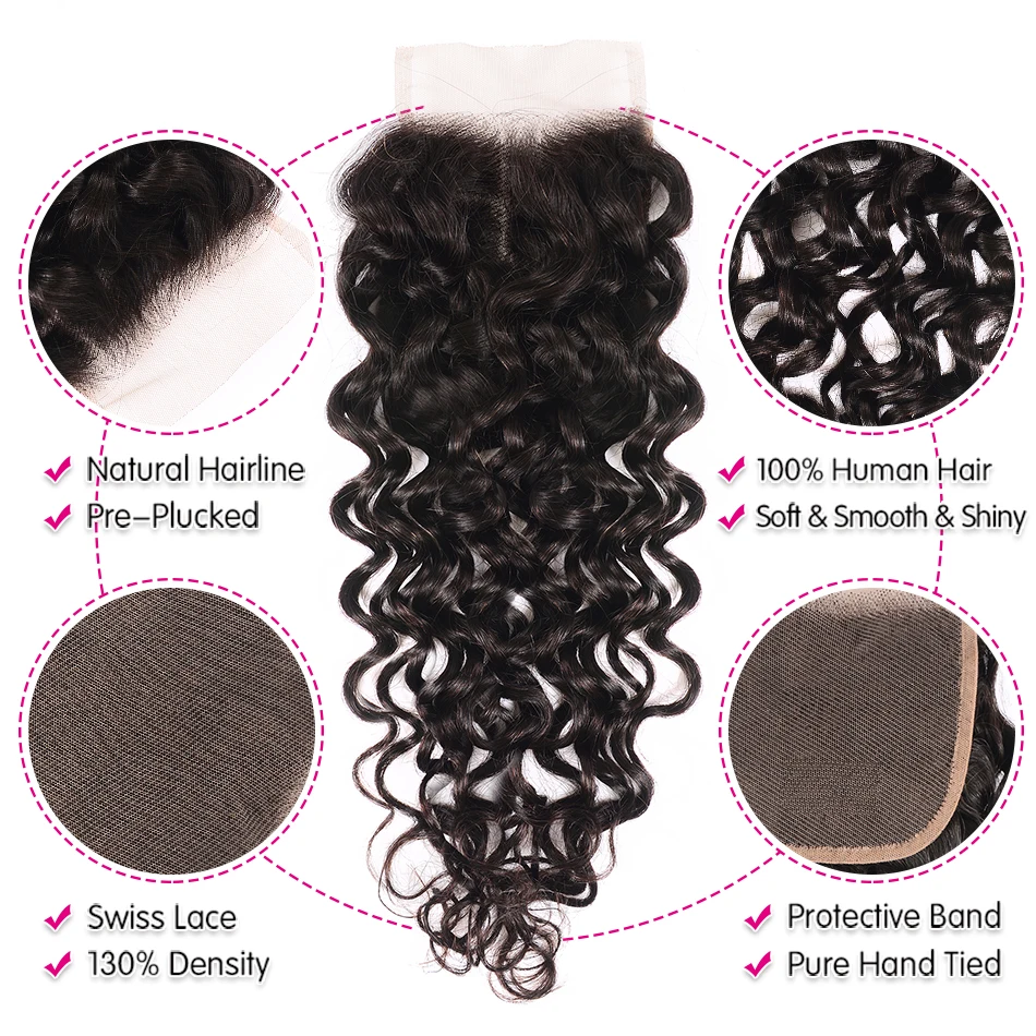 human hair bundles with closure