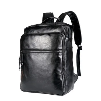 

Men Women Business Waterproof Backpacks Travel Bag Thick Leather Men's Fashion Shoulder Bags teenage Boys Girls School backpack