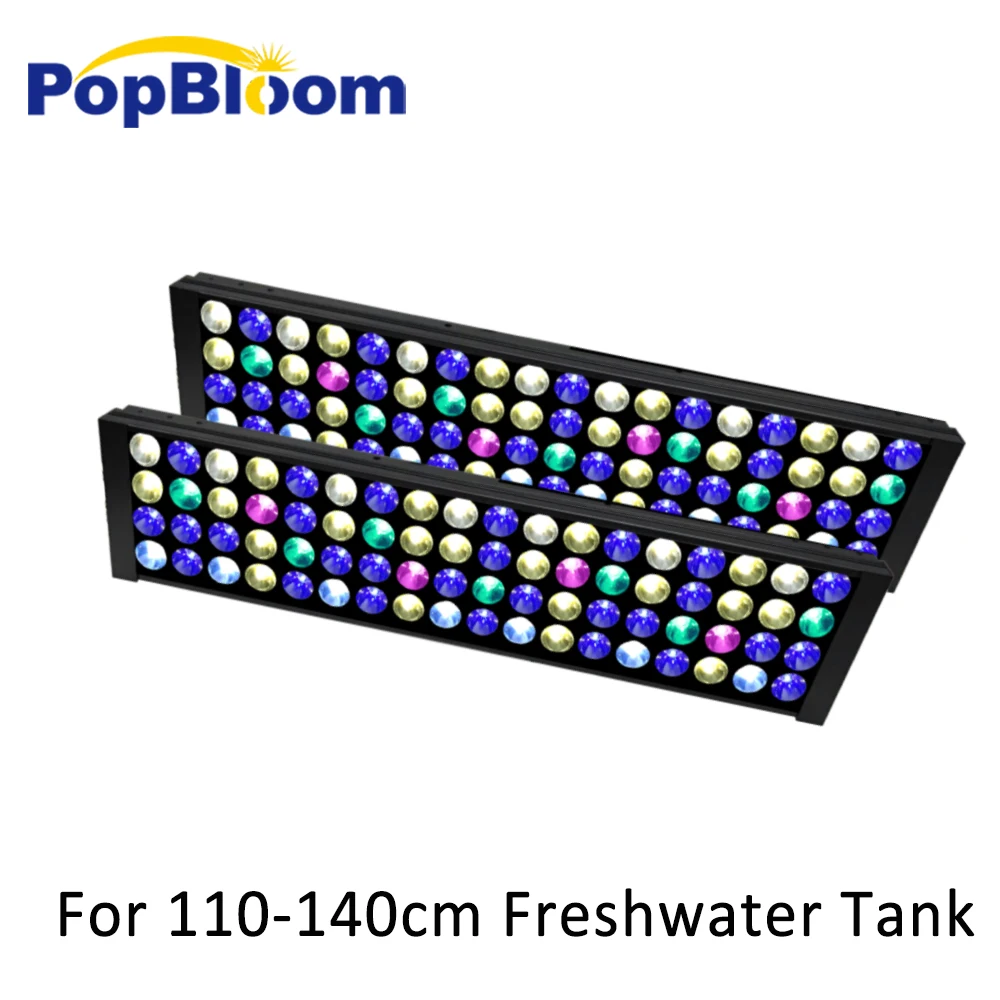 

PopBloom aquarium led light lamp for aquarium led light for freshwater best for 110-140cm fish tank with arm mounting kit FI4BP2