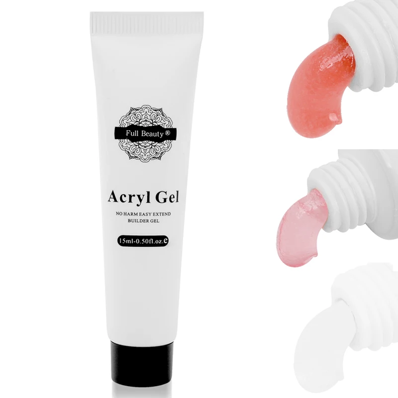

15ml UV Gel Poly Gel Nails Polygels Nails Builder Poligel Nails Kit Extension Jelly Acrylic Nail Art Crystal UV Resin Builder