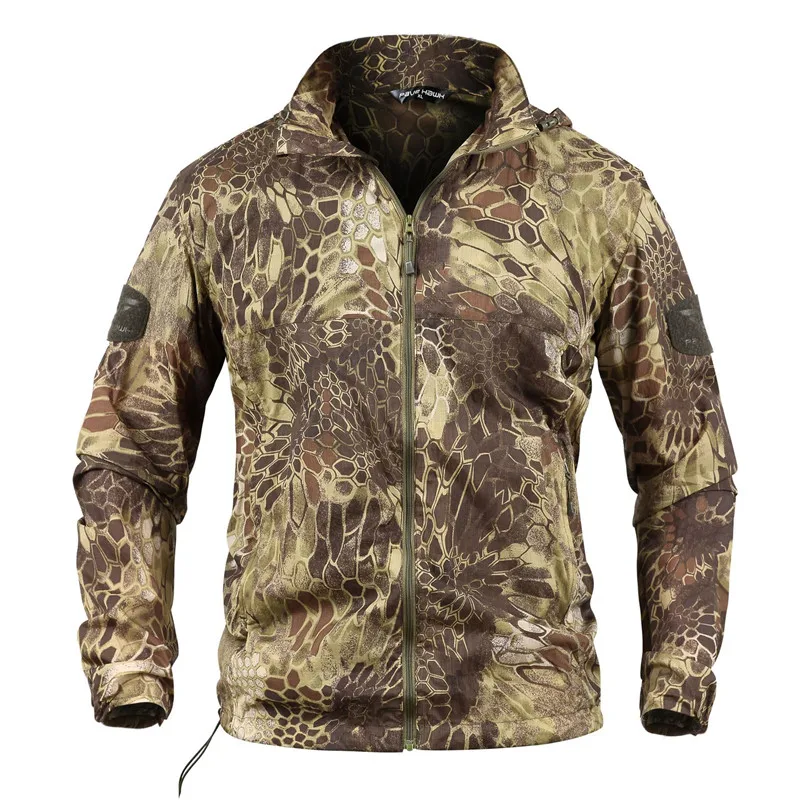 Tactical Quick Dry Hiking Jacket Men Summer Outdoor Sports Sunscreen Skin Breathable Coat Hunting Fishing Camping Jackets