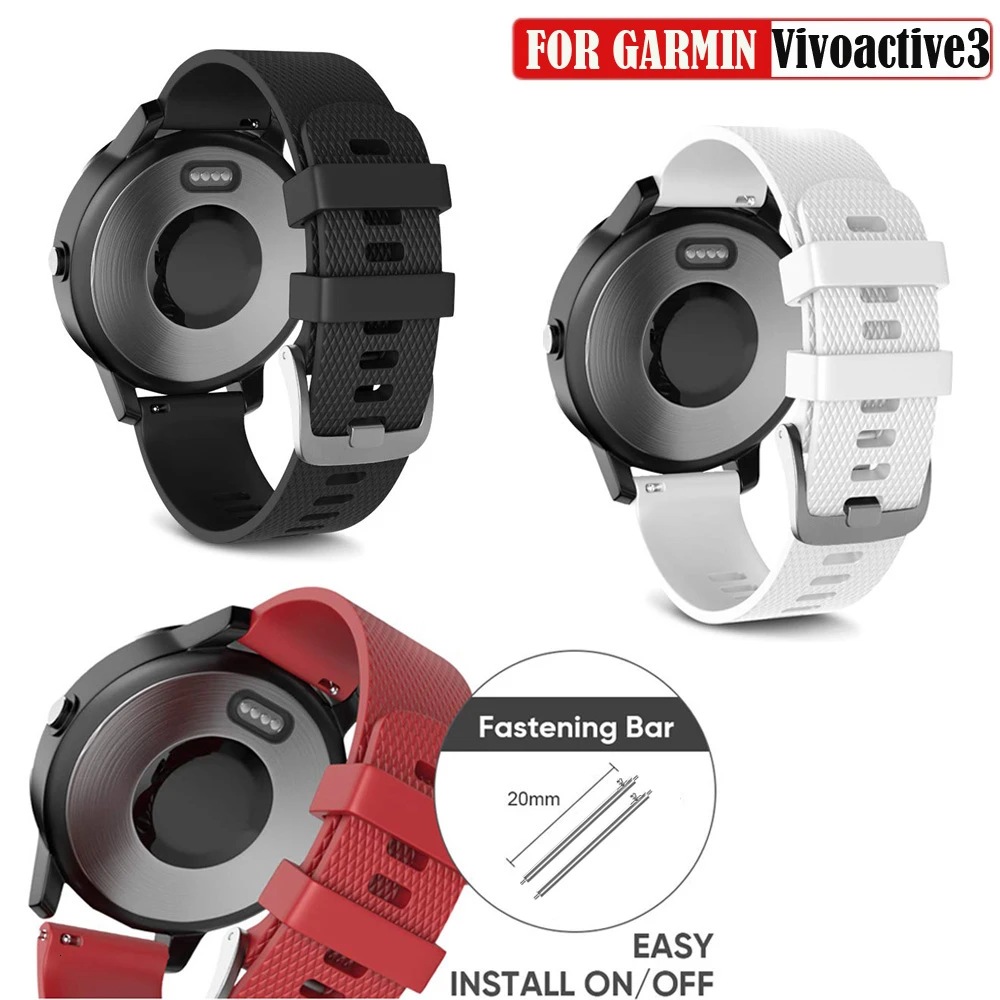 Быстроразъемный сменный ремешок для Garmin Vivoactive3 силиконовый браслет аксессуары