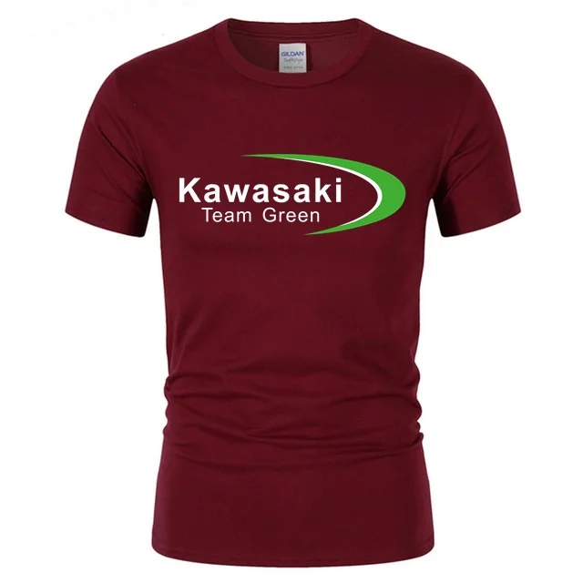 Летняя мужская футболка, Kawasaki Ninja team, Зеленая Мужская футболка, Спортивная Мужская футболка для тренировок, Молодежная Футболка для пляжа, сёрфинга, хипстерские футболки
