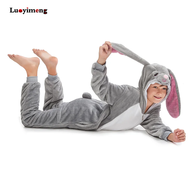 New Kigurumi Rabbit Onesies Kids Animal Unicorn Pajamas Winter Flannel Warm Sleepwear Girls Jumpsuit Stitch Panda Boys Costumes New Kigurumi Rabbit Onesies Kids Animal Unicorn Pajamas Winter Flannel Warm Sleepwear Girls Jumpsuit Stitch Panda Boys Costumes
