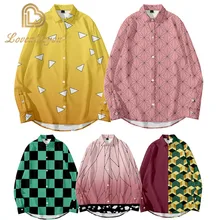 Autumn Casual Printed 3D Ghost Blade Long Sleeve Shirt Men Women 3D Demon Slayer Shirt Suitable Comfortable Clothes