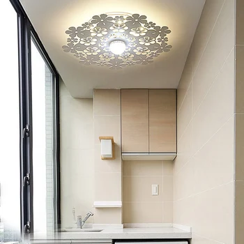 

Nordic Ceiling Lamp Flower Shape Corridor Hallway Bedroom Wall Lamp Study Living Room with LED Bulb Vintage Hollow Design Lamp