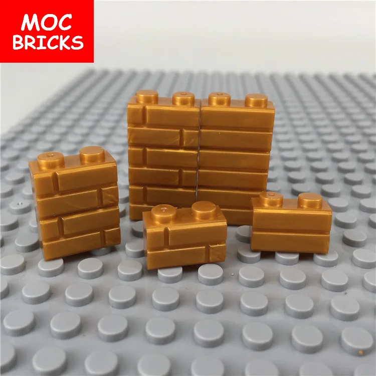 1x2 Brown Modified Masonry Profile Bricks Wall Fit LEGO Mega Bloks 98283 6000066 