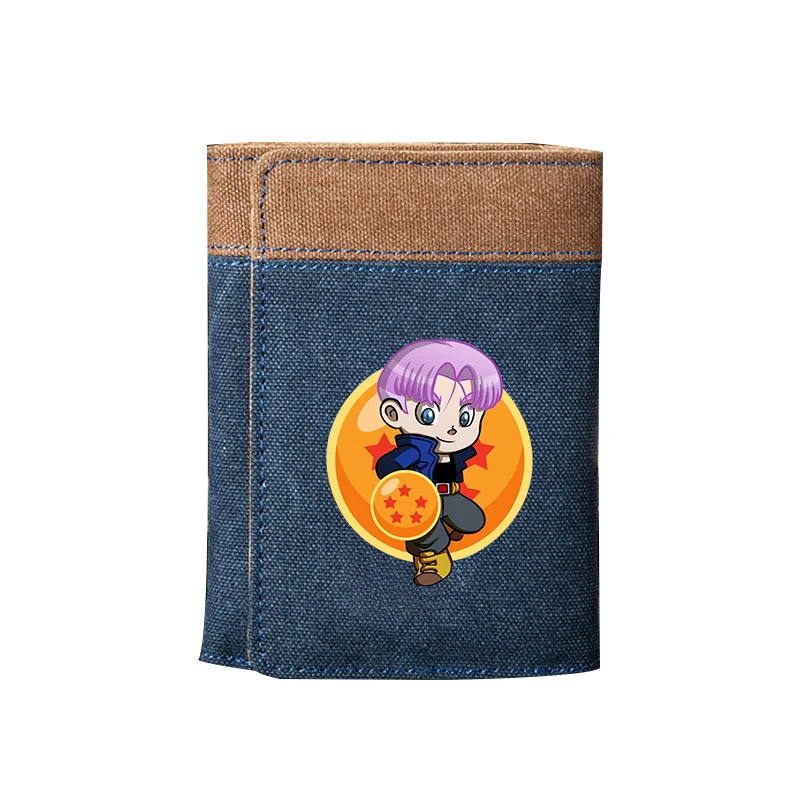 10 Супер короткий кошелек Dragon Ball Аниме Сон Гоку сумка для денег мультфильм ID держатель для карт холст Демин Синий кошелек для монет Kakarotto Carteira - Цвет: 10