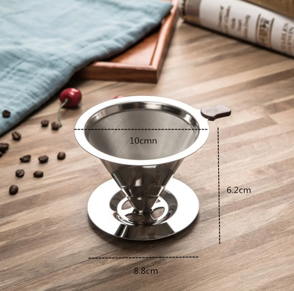 Нержавеющая сталь многоразовый кофейный фильтр Держатель моющийся варить капельного кофе фильтры для эспрессо кофе в зернах мельница XY009