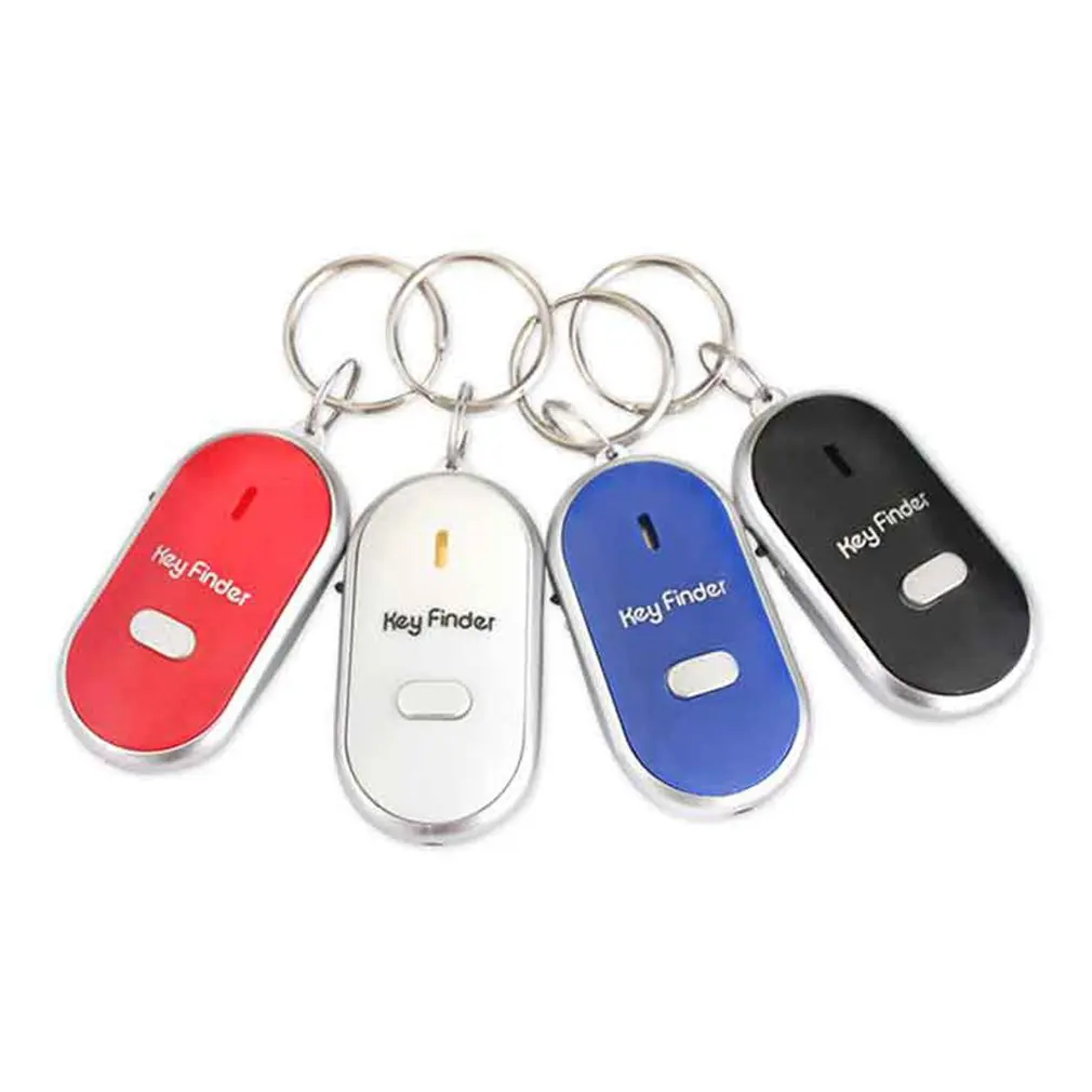 

Mini Whistle Anti Lost KeyFinder Alarm Wallet Pet Tracker Smart Flashing Beeping Remote Locator Keychain Tracer Key Finder + LED