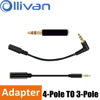 

OLLIVAN 3.5mm Microphone Adapters 4 Pole to 3 Pole Converter Adapter Cable 4/3 Audio Stereo Mic Conversion Line For Microphones