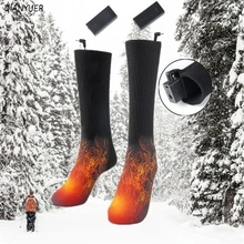 Мужские и женские зимние электрические носки, теплые носки с батарейным боксом, носки после жаркой ноги, чтобы согреться и не бояться холода