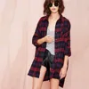 Cut Price 4XL 5XL Plus Size Tunics For Women Plaid Shirts Tartan Blouses Buttons Pocket Long Long 32879938439