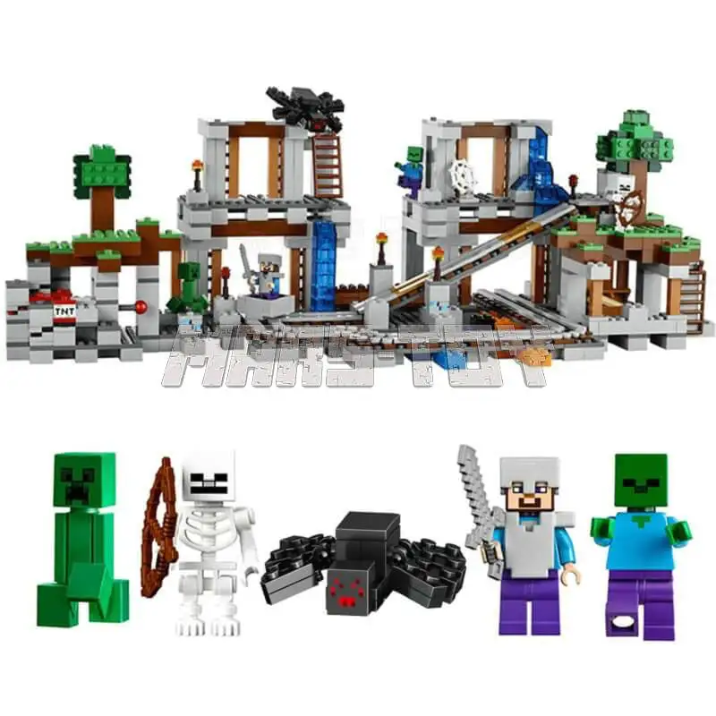 The Mine Set Building Blocks With Steve Action Figures Compatible 21118 Bricks Building Blocks Sets Toys The Mine Set Building Blocks With Steve Action Figures Compatible 21118 Bricks Building Blocks Sets Toys
