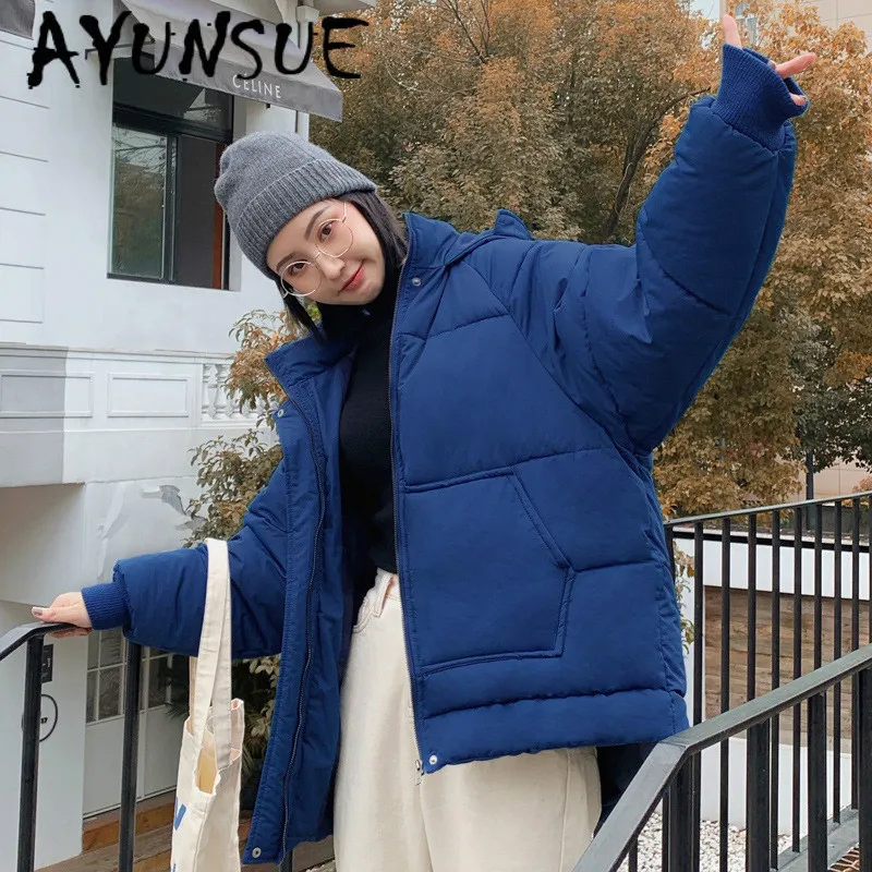 AYUNSUE/Женская куртка-пуховик в Корейском стиле; модное зимнее пальто; пуховик; женская теплая куртка с капюшоном; Doudoune Femme Hiver; JB1877 YY1239